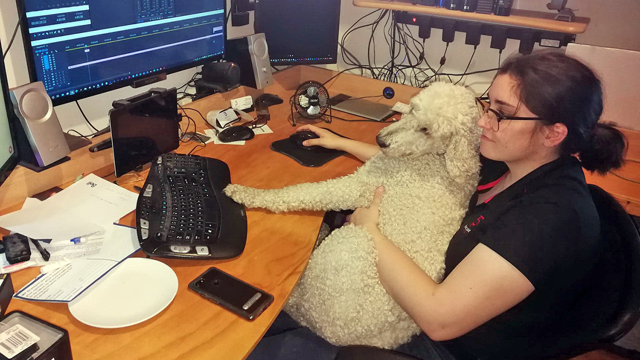 She is also very trusted by the fur-baby members of our team.